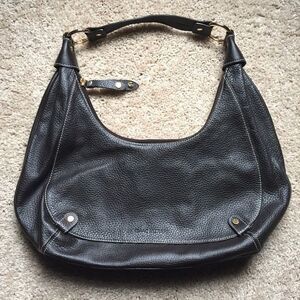 ISAAC MIZRAHI dark brown hobo bag